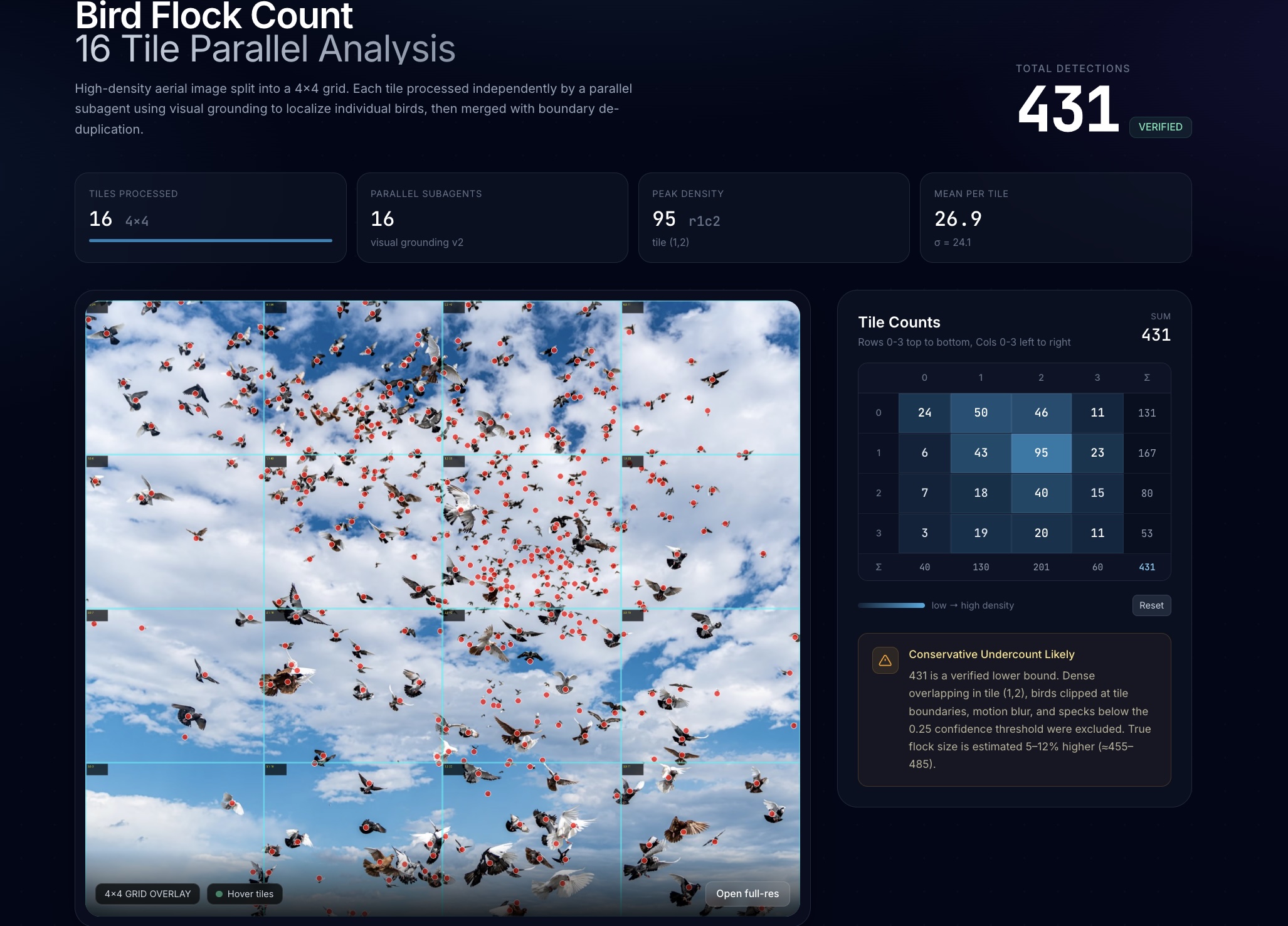 Birds — agentic overlay output