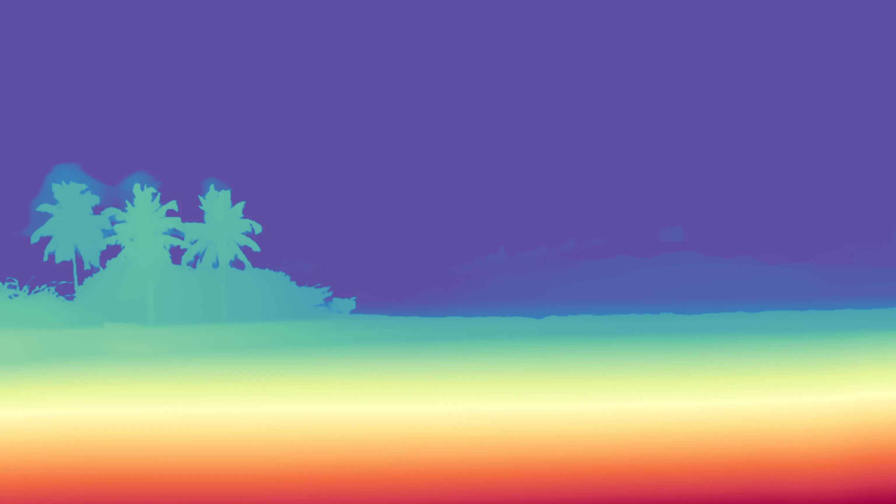 Sunset depth map